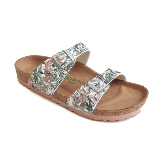 Birkenstock Sydney Vegan Birko-Flor Sandals Womens 7 EU 38 Paisley Light Rose - Picture 1 of 9
